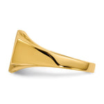 Load image into Gallery viewer, Solid Closed Back Mens or Ladies Signet Ring Custom Personalized with Free Engraving Available of Initials or Monogram in Solid 14K Yellow Gold