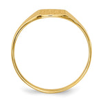 Load image into Gallery viewer, Solid Closed Back Mens or Ladies Signet Ring Custom Personalized with Free Engraving Available of Initials or Monogram Size 4 in Solid 14K Yellow Gold