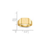 Load image into Gallery viewer, Solid Closed Back Womens Mens 8mm Square Top Signet Ring Custom Personalized with Free Engraving Available of Initials or Monogram in Solid 14K Yellow Gold