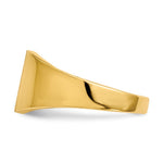 Load image into Gallery viewer, Solid Closed Back Mens or Ladies Signet Ring Custom Personalized with Free Engraving Available of Initials or Monogram in Solid 14K Yellow Gold