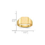 Load image into Gallery viewer, Solid Closed Back Mens or Ladies Signet Ring Custom Personalized with Free Engraving Available of Initials or Monogram in Solid 14K Yellow Gold