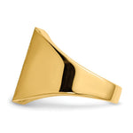 Load image into Gallery viewer, Mens Large Solid Back Square Signet Ring with Free Engraving Available of Initials Monogram in Solid 14K Yellow Gold