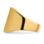 Load image into Gallery viewer, Mens X-Large Solid Back Square Signet Ring with Free Engraving Available of Initials Monogram in Solid 14K Yellow Gold