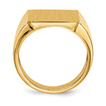 Load image into Gallery viewer, Mens Square Signet Ring Custom Personalized with Free Engraving Available of Initials or Monogram in Solid 14K Yellow Gold