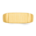 Load image into Gallery viewer, Solid Closed Back Mens or Ladies Signet Ring Band Custom Personalized with Free Engraving Available of Initials or Monogram in Solid 14K Yellow Gold