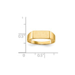 Load image into Gallery viewer, Open Back Mens Rectangle Top Signet Ring Custom Personalized with Free Engraving Available of Initials or Monogram in Solid 14K Yellow Gold