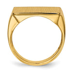 Load image into Gallery viewer, Mens Large Rectangle Signet Ring Custom Personalized with Free Engraving Available of Initials or Monogram in Solid 14K Yellow Gold