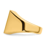 Load image into Gallery viewer, Mens Large Rectangle Signet Ring Custom Personalized with Free Engraving Available of Initials or Monogram in Solid 14K Yellow Gold