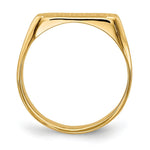 Load image into Gallery viewer, Solid Closed Back Mens or Ladies Signet Ring Band Custom Personalized with Free Engraving Available of Initials or Monogram in Solid 14K Yellow Gold
