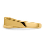 Load image into Gallery viewer, Solid Closed Back Mens or Ladies Signet Ring Band Custom Personalized with Free Engraving Available of Initials or Monogram in Solid 14K Yellow Gold