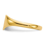 Load image into Gallery viewer, Solid Closed Back Mens or Ladies Signet Ring Heart Shape Custom Personalized with Free Engraving Available of Initials in Solid 14K Yellow Gold