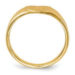 Load image into Gallery viewer, Open Back Ladies Signet Ring Heart Shape Custom Personalized with Free Engraving Available of Initials in Solid 14K Yellow Gold