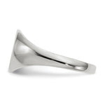 Load image into Gallery viewer, Solid Closed Back Signet Ring Round Shape Custom Personalized with Free Engraving Available of Initials in Solid 14K White Gold