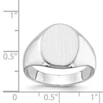 Load image into Gallery viewer, Mens Solid Back Signet Ring Custom Personalized with Free Engraving Available of Initials or Monogram in Solid 14K White Gold