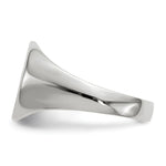 Load image into Gallery viewer, Solid Closed Back Signet Ring Round Shape Custom Personalized with Free Engraving Available of Initials in Solid 14K White Gold