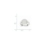 Load image into Gallery viewer, Solid Closed Back Signet Ring Round Shape Custom Personalized with Free Engraving Available of Initials in Solid 14K White Gold