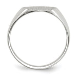 Load image into Gallery viewer, Solid Closed Back Signet Ring Round Shape Custom Personalized with Free Engraving Available of Initials in Solid 14K White Gold