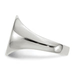 Load image into Gallery viewer, Solid Closed Back Signet Ring Round Shape Custom Personalized with Free Engraving Available of Initials in Solid 14K White Gold