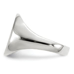 Load image into Gallery viewer, Solid Closed Back Signet Ring Round Shape Custom Personalized with Free Engraving Available of Initials in Solid 14K White Gold