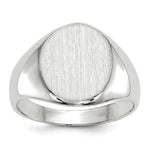 Load image into Gallery viewer, Open Back Signet Ring Round Shape Custom Personalized with Free Engraving Available of Initials in Solid 14K White Gold
