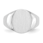 Load image into Gallery viewer, Mens High Polished Signet Ring Custom Personalized with Free Engraving Available of Initials or Monogram in Solid 14K White Gold
