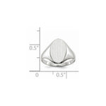 Load image into Gallery viewer, Solid Closed Back Signet Ring Oval Shape Custom Personalized with Free Engraving Available of Initials in Solid 14K White Gold