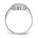 Load image into Gallery viewer, Open Back Signet Ring Oval Shape Custom Personalized with Free Engraving Available of Initials in Solid 14K White Gold