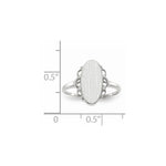 Load image into Gallery viewer, Open Back Signet Ring Oval Shape Custom Personalized with Free Engraving Available of Initials in Solid 14K White Gold