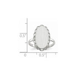 Load image into Gallery viewer, Open Back Signet Ring Oval Shape Scallop Edge Custom Personalized with Free Engraving Available of Initials in Solid 14K White Gold