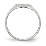 Load image into Gallery viewer, Solid Closed Back Signet Ring Oval Shape Custom Personalized with Free Engraving Available of Initials in Solid 14K White Gold