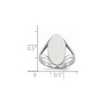 Load image into Gallery viewer, Solid Closed Back Signet Ring Oval Shape Custom Personalized with Free Engraving Available of Initials in Solid 14K White Gold