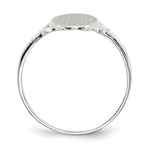 Load image into Gallery viewer, Solid Closed Back Signet Ring Oval Shape Custom Personalized with Free Engraving Available of Initials in Solid 14K White Gold