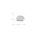 Load image into Gallery viewer, Open Back Signet Ring Horizontal Oval Custom Personalized with Free Engraving Available of Initials in Solid 14K White Gold