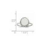 Load image into Gallery viewer, Open Back Signet Ring Round Scallop Edge Custom Personalized with Free Engraving Available of Initials in Solid 14K White Gold