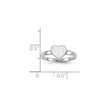 Load image into Gallery viewer, Open Back Signet Ring Heart Shape Custom Personalized with Free Engraving Available of Initials in Solid 14K White Gold