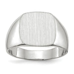 Load image into Gallery viewer, Solid Closed Back Mens Square Top Signet Ring Custom Personalized with Free Engraving Available of Initials or Monogram in Solid 14K Yellow Gold