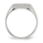 Load image into Gallery viewer, Solid Closed Back Square Top Signet Ring Custom Personalized with Free Engraving Available of Initials or Monogram in Solid 14K White Gold