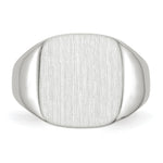 Load image into Gallery viewer, Solid Closed Back Square Top Signet Ring Custom Personalized with Free Engraving Available of Initials or Monogram in Solid 14K White Gold