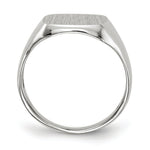 Load image into Gallery viewer, Open Back Square Top Signet Ring Custom Personalized with Free Engraving Available of Initials in Solid 14K White Gold