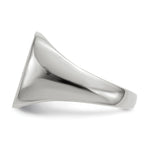 Load image into Gallery viewer, Open Back Square Top Signet Ring Custom Personalized with Free Engraving Available of Initials or Monogram in Solid 14K White Gold