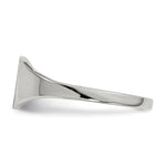 Load image into Gallery viewer, Closed Solid Back Signet Ring Square Shape Custom Personalized with Free Engraving Available of Initials in Solid 14K White Gold