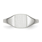 Load image into Gallery viewer, Closed Solid Back Signet Ring Square Shape Custom Personalized with Free Engraving Available of Initials in Solid 14K White Gold