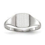 Load image into Gallery viewer, Closed Solid Back Signet Ring Square Shape Custom Personalized with Free Engraving Available of Initials in Solid 14K White Gold