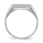 Load image into Gallery viewer, Open Back Square Top Signet Ring Custom Personalized with Free Engraving Available of Initials or Monogram in Solid 14K White Gold
