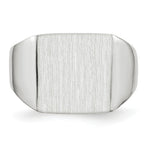 Load image into Gallery viewer, Open Back Square Top Signet Ring Custom Personalized with Free Engraving Available of Initials or Monogram in Solid 14K White Gold