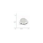 Load image into Gallery viewer, Closed Solid Back Signet Ring Square Shape Custom Personalized with Free Engraving Available of Initials in Solid 14K White Gold