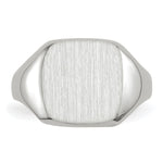 Load image into Gallery viewer, Solid Closed Back Square Top Signet Ring Custom Personalized with Free Engraving Available of Initials or Monogram in Solid 14K White Gold