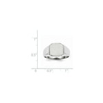 Load image into Gallery viewer, Open Back Square Top Signet Ring Custom Personalized with Free Engraving Available of Initials or Monogram in Solid 14K White Gold