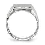 Load image into Gallery viewer, Open Back Square Top Signet Ring Custom Personalized with Free Engraving Available of Initials or Monogram in Solid 14K White Gold
