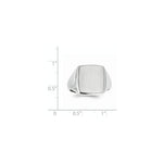 Load image into Gallery viewer, Open Back Square Top Signet Ring Custom Personalized with Free Engraving Available of Initials or Monogram in Solid 14K White Gold